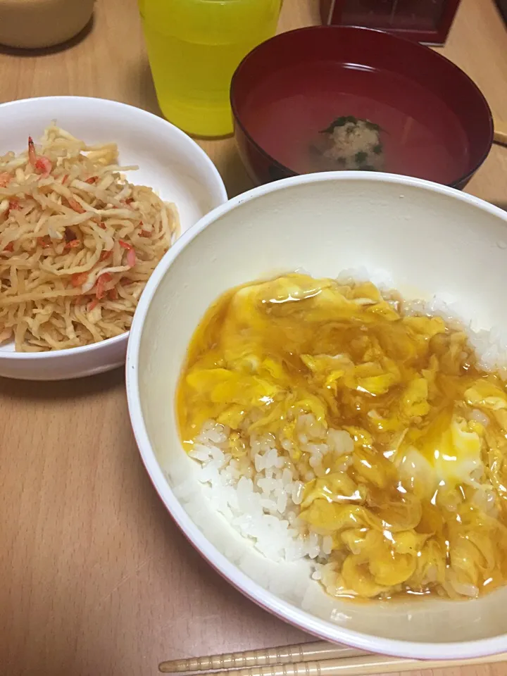 2015.09.20卵あんかけごはんと切り干し大根の酢の物|しおりさん