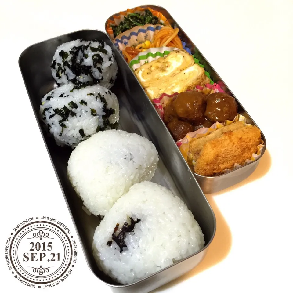 主人のシンプルおにぎり弁当❤︎|Makinsさん