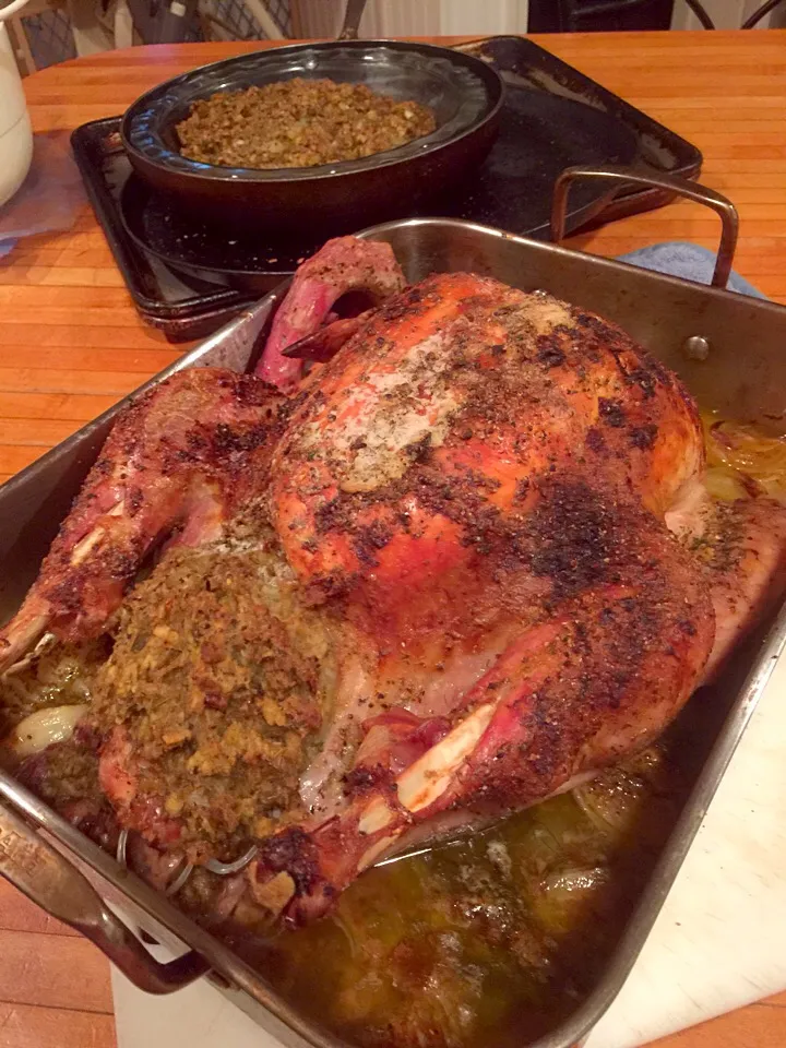 Turkey and stuffing with all the fixings..nice cool day for it..|Michele Fortunatiさん