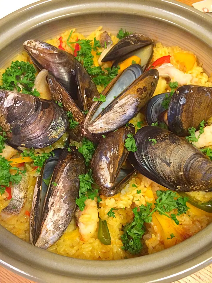 土鍋でパエリヤ！|howdyさん