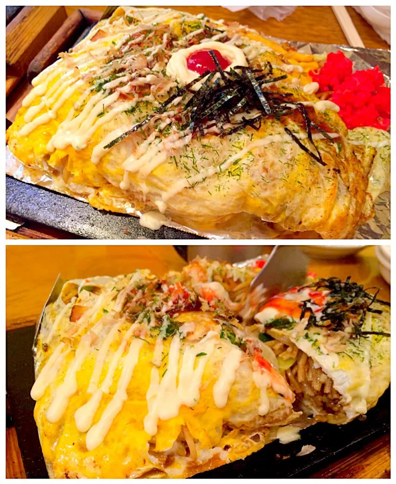 Omelet w/abfilling of fried noodle♨️ｵﾑそば|🌈Ami🍻さん