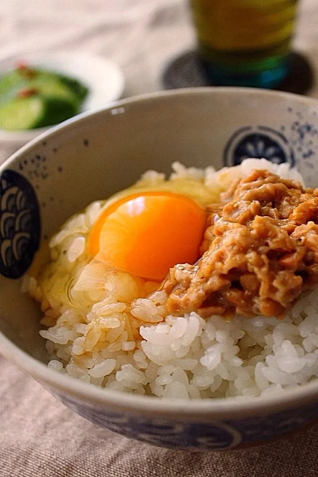 Snapdishの料理写真:納豆卵かけご飯|はさん