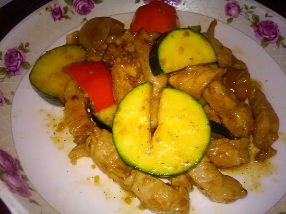 stir fried pork & zucchini|Benjamin Rimorin Jr.さん