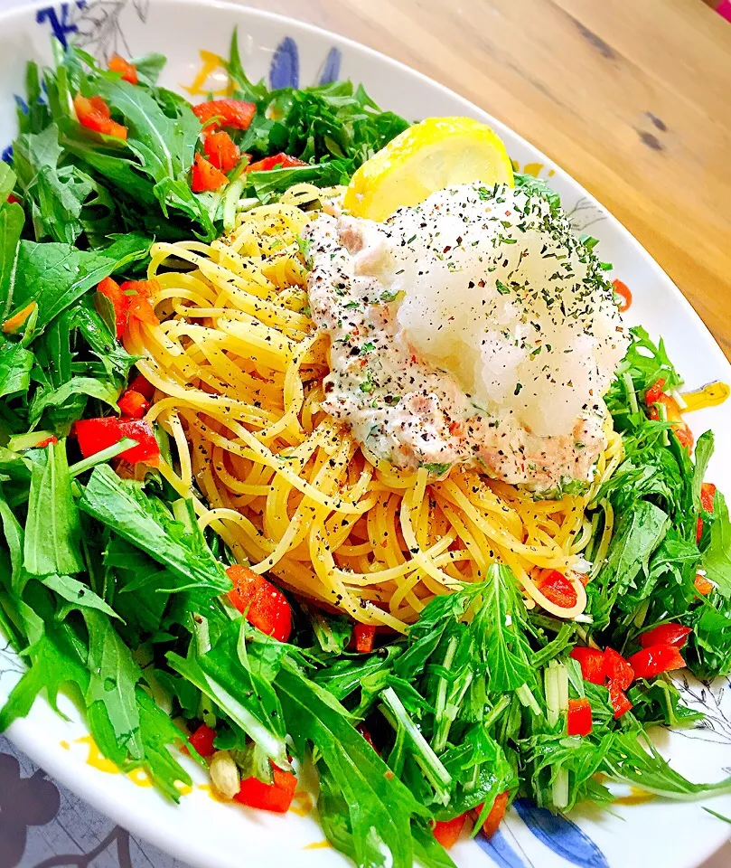 おかなさんの料理 ツナ＆大根おろしのあっさりパスタ 柚子胡椒風味(*☻-☻*)|honamiさん