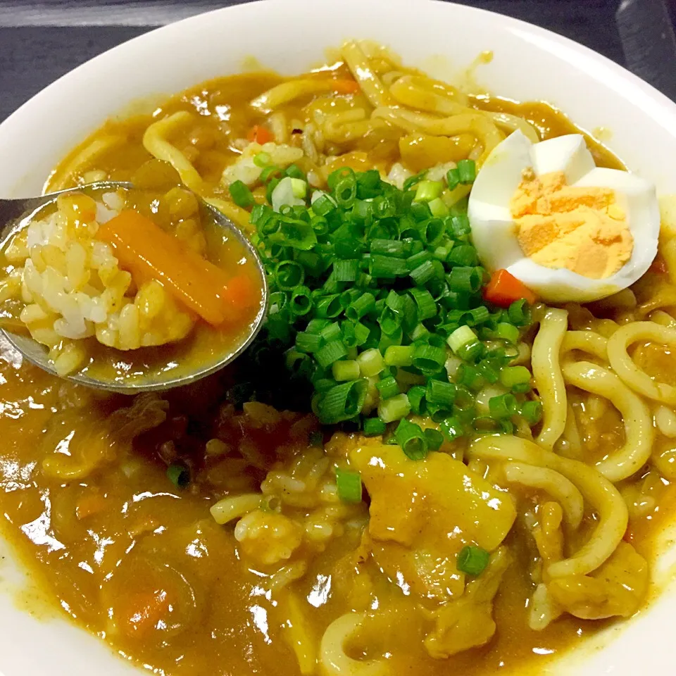 エキチョーさん紹介『豊橋のカレーうどん丼』 ボリュームがあって、美味しそうだったので、作ってみました〜|ロコタンさん