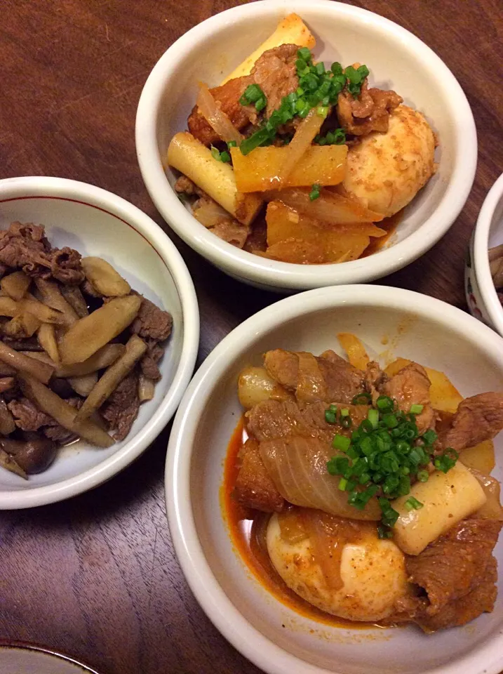 牛肉と牛蒡の煮物  じゃがいものコチュジャン煮|ちょこりんさん