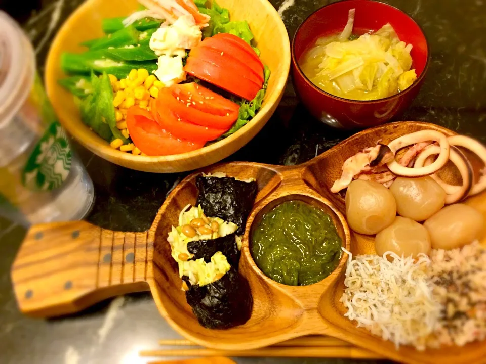 #cabbage #natto #Sushi #roll #organic #rice #healthy|Kikoさん