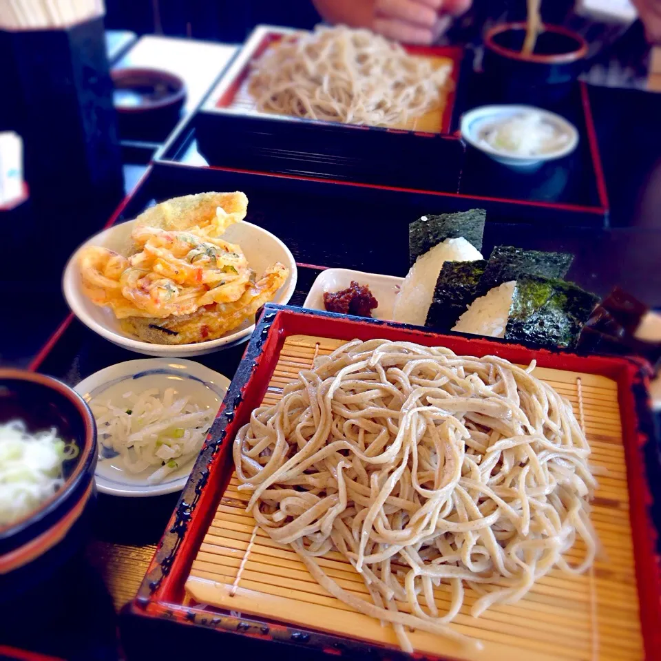 もり蕎麦と新米おむすび|ユキさん