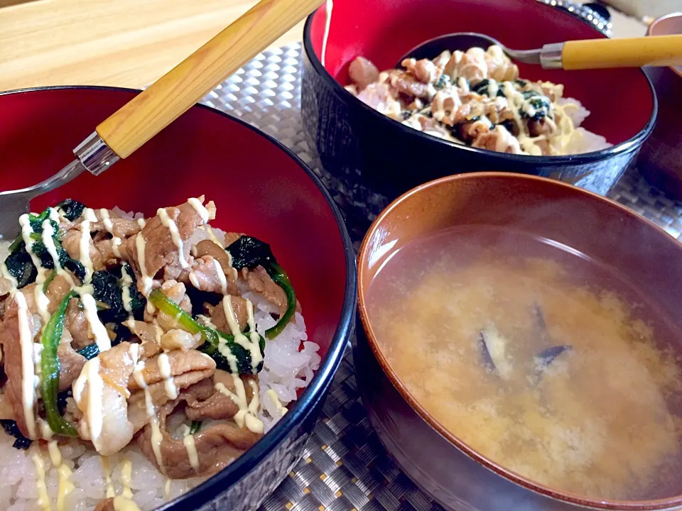 お昼はdarling特製ポパイ丼♡|憲♡歩さん