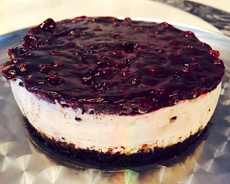 Oreo Cheese Cake (With Aldia Blueberry Filling) 🍰|Lády Lyññさん