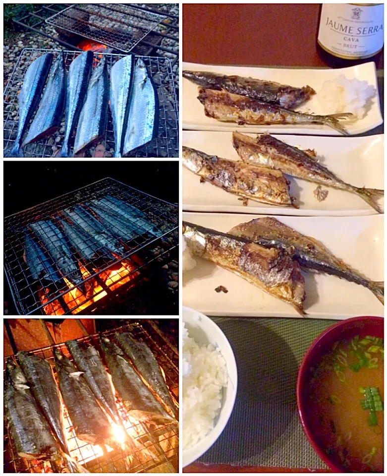 Snapdishの料理写真:Charcoal-grilled Pacific saury🔥炭火焼秋刀魚|🌈Ami🍻さん