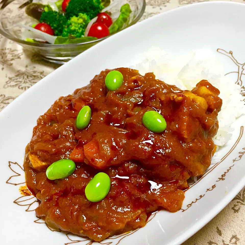 トマトチキンカレー|カウンター嬢さん