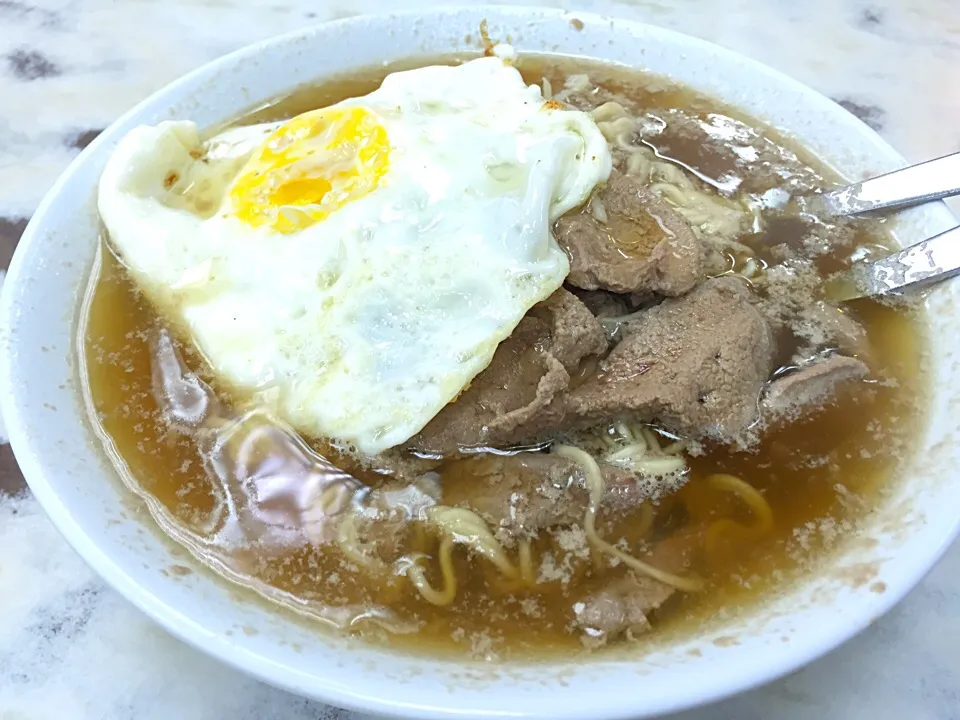 Pig liver & egg noodles|Sky Blueさん