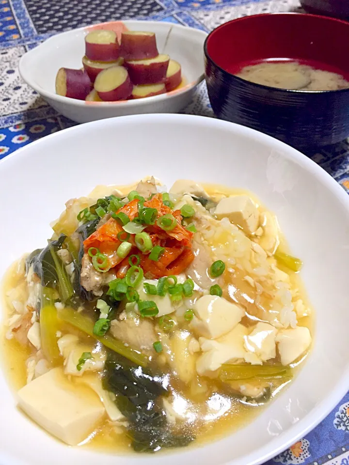 Snapdishの料理写真:お豆腐と豚肉のトロトロ丼|Chihiroさん