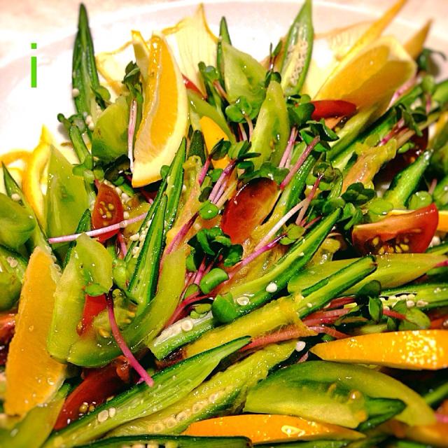 花オクラ オクラのサラダ Okra With Its Flower S Salad Izoom Snapdish スナップディッシュ Id W8kzha