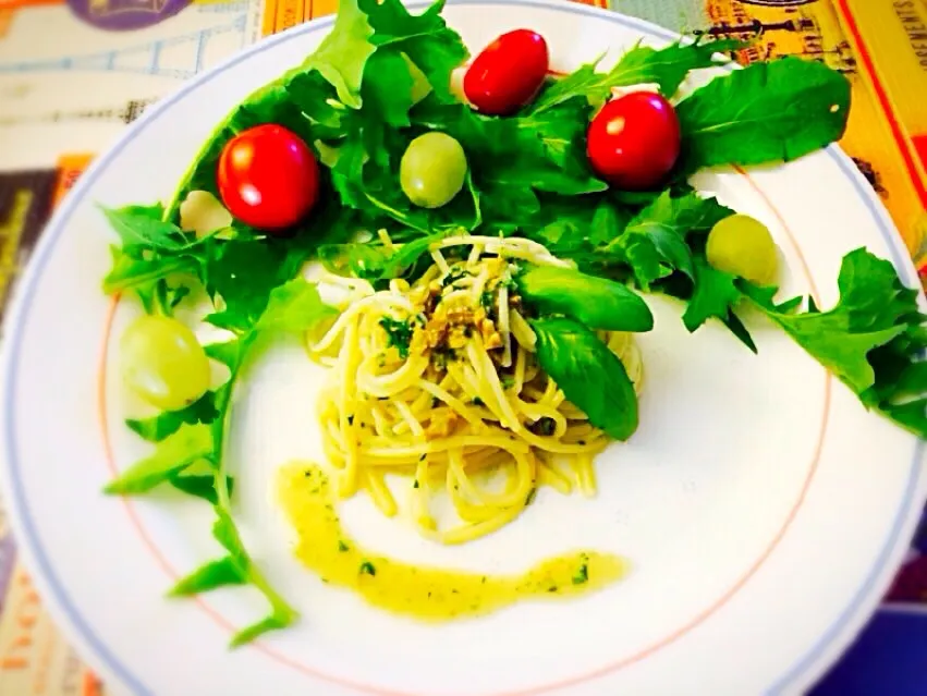 Spaghetti Pistachio Pesto Lemon sauce|yui-watchcatさん