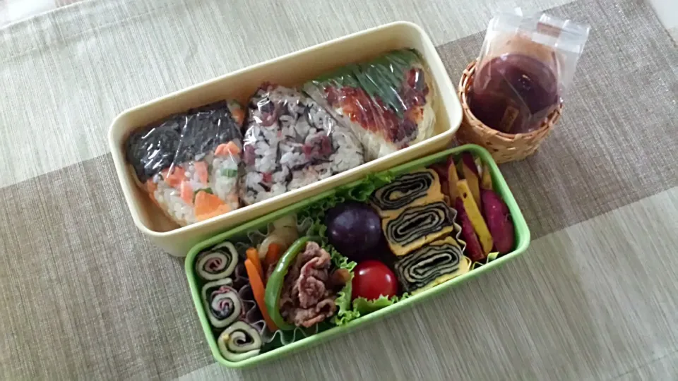 9/24  主のお弁当   自己(虫)推奨🍙！ わが家の３横綱|おちゃわんさん