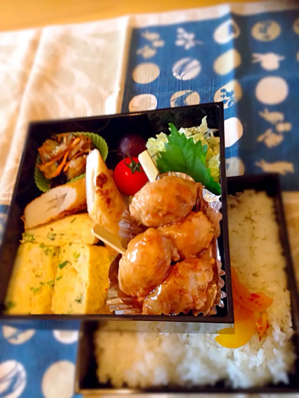 今日は鷄つくねあんかけ弁当|愛ママさん