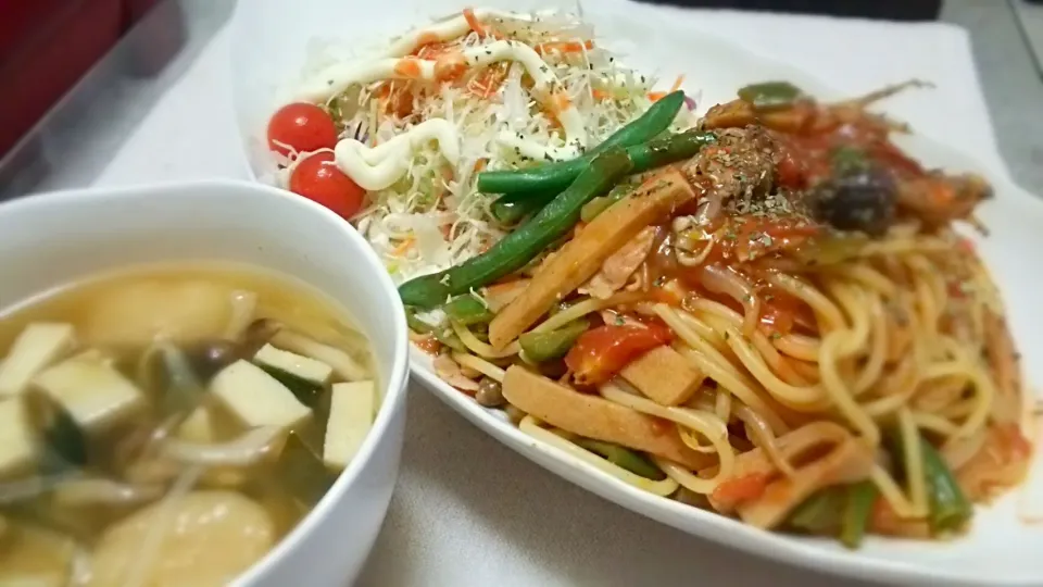 Snapdishの料理写真:ﾄﾏﾄｸﾘｰﾑﾊﾟｽﾀ
にも高野豆腐入り～✨|kaz(*･ω･)さん