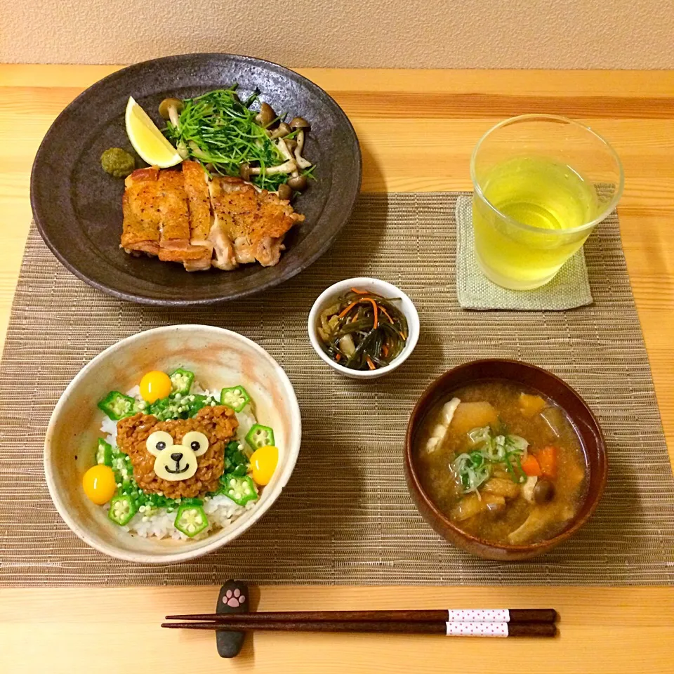 納豆ごはん定食|jarinkoさん