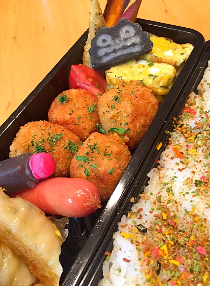 Snapdishの料理写真:今日の親父弁当！|沖縄「ピロピロ」ライフさん