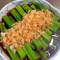 Snapdishの料理写真:オクラの煮浸し|朋さん