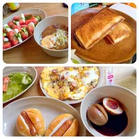 Snapdishの料理写真:キャンプ飯  〜朝ごはん〜|なっちゃんさん