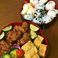 Snapdishの料理写真:唐揚げ弁当|まちゃさん