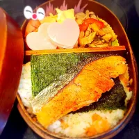 Snapdishの料理写真:旦那への弁当٩( ᐛ )( ᐖ )۶|じゃすみんさん