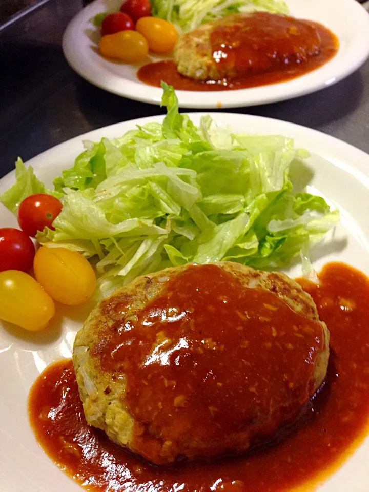 鯖の味噌煮でつくる豆腐ハンバーグ♡お肉は使いません！|めぐまんさん