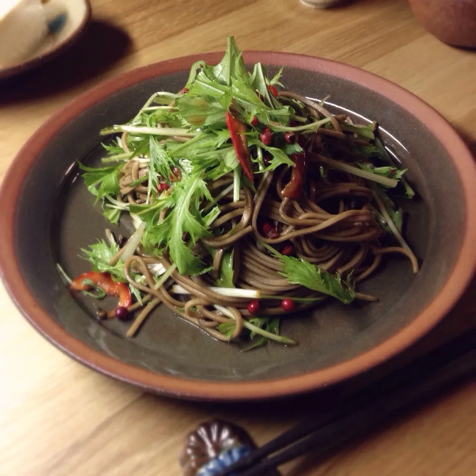 タマノイ酢さんのバルサミコ酢を使ったドレッシングで蕎麦サラダ|まちまちこさん