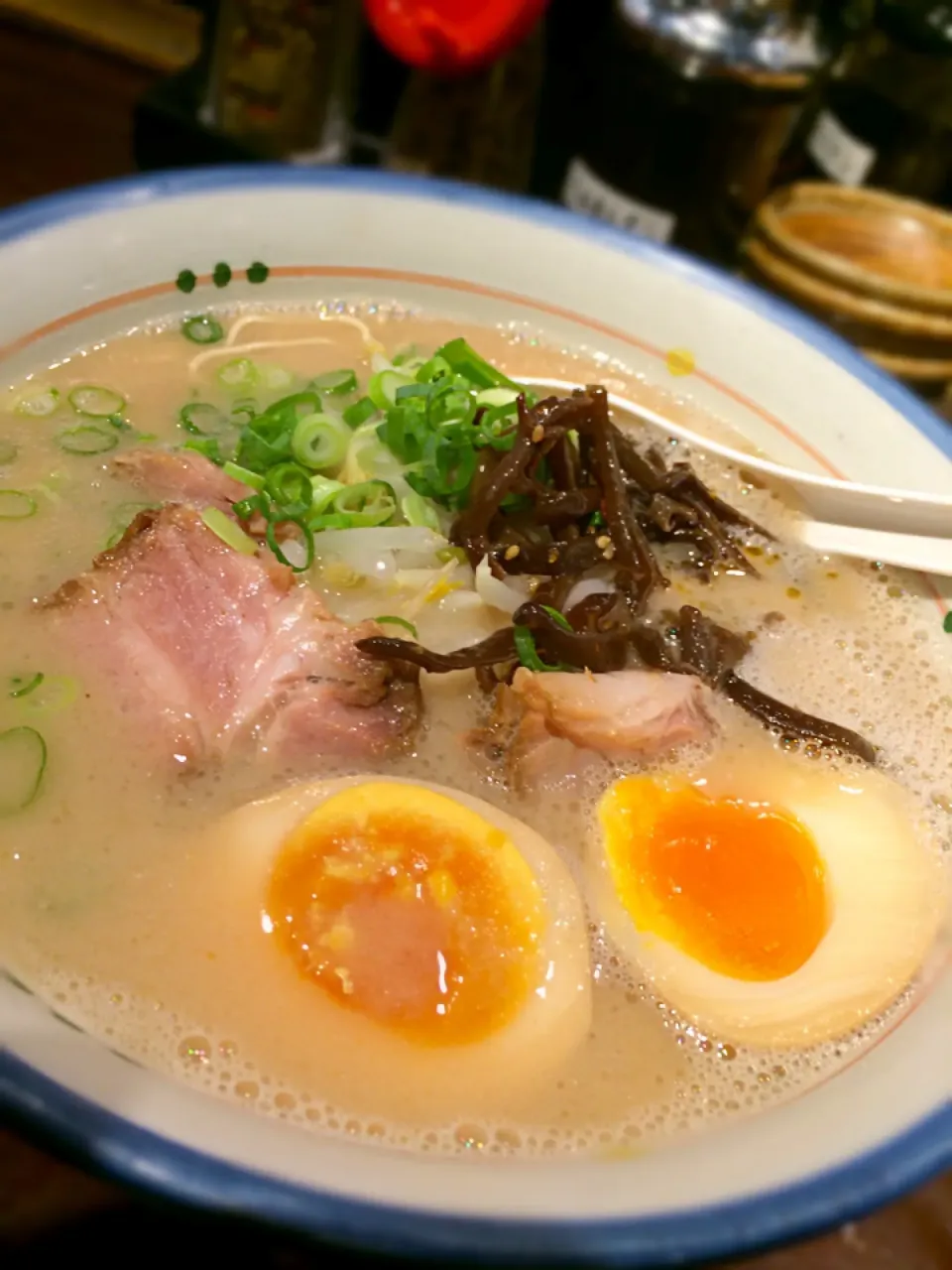 Snapdishの料理写真:煮卵 ラーメン|tadaroさん