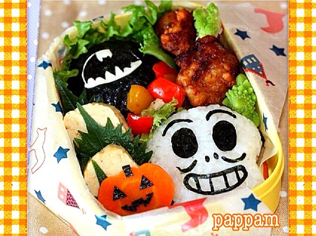 ハロウィンキャラ弁 アンパンマン ホラーマンおにぎり弁当 ぱっぱむ Snapdish スナップディッシュ Id Fwdvaa