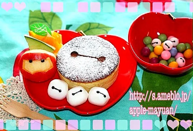キャラスイーツ:ベイマックスのホットケーキ♡|ぱっぱむさん