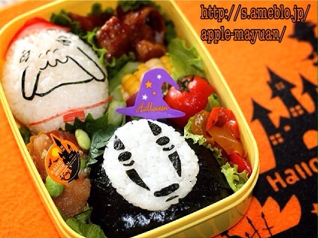 ハロウィンキャラ弁 千と千尋の神隠し カオナシのハロウィン弁当 ぱっぱむ Snapdish スナップディッシュ Id Dnpfqa