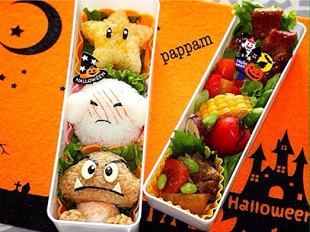 ハロウィンキャラ弁 スーパーマリオ スター テレサ クリボー弁当 ぱっぱむ Snapdish スナップディッシュ Id Pbss9a