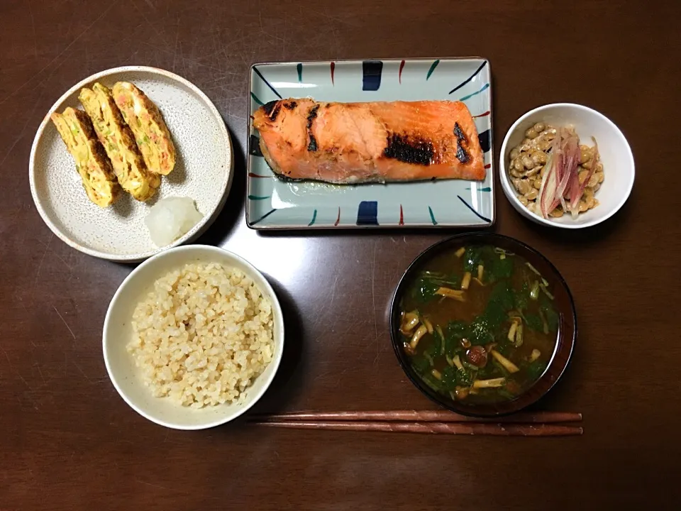 サーモン塩麹漬け・桜海老と葱の玉子焼き|maiさん