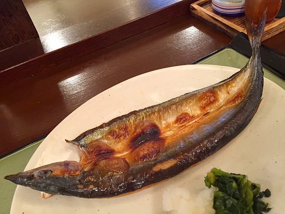 今日の魚定食(さんまの開き)|T. Wonderさん