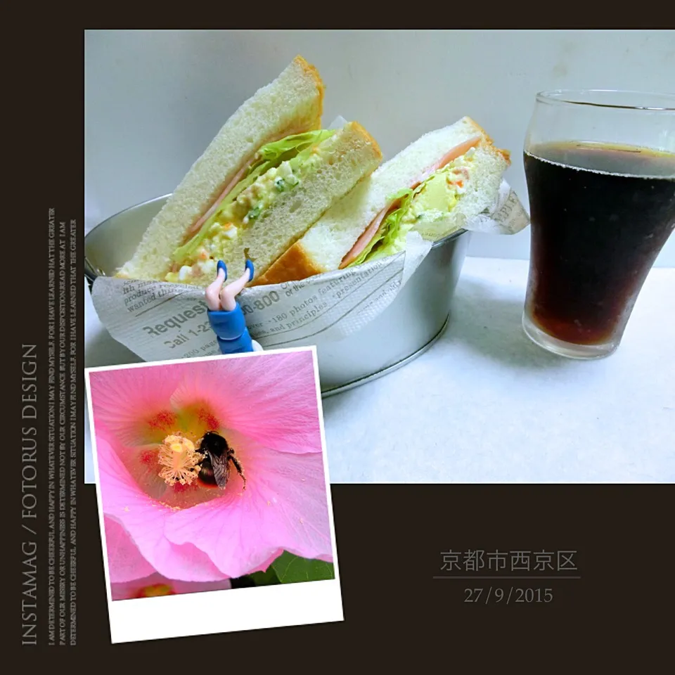 Snapdishの料理写真:サンドイッチ  コーラ|Hiroshi  Kimuraさん