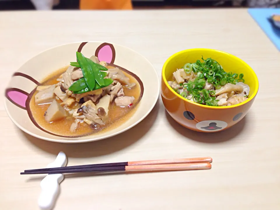 鶏ときのこの炊き込みご飯と煮物（＾ν＾）♩|Yukako  Toyamaさん