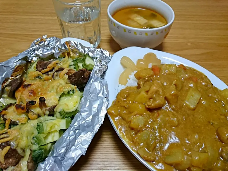 牛乳カレーとしいたけゴーヤのチーズのせ|Shinji Matsuokaさん