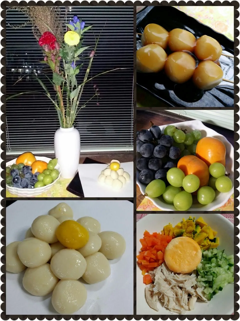 Snapdishの料理写真:お月見団子&みたらし団子&ワン子のご飯お月見バージョン(^O^) 
 #お月見 
 #みたらし団子
 #ワン子ご飯
 #中秋の名月|幸代さん