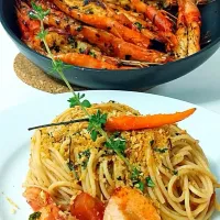 Grilled Shrimps with Blood Mary Linguine|Mich Liowさん