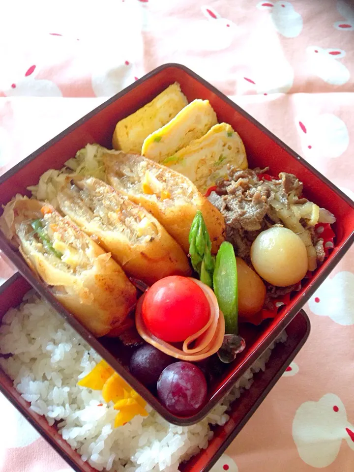 今日は春巻き弁当(^○^)|愛ママさん