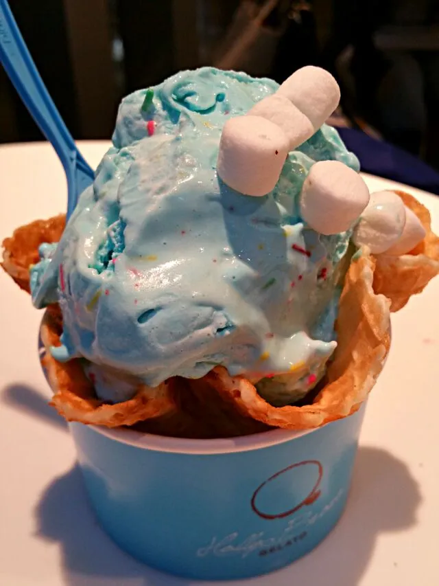 Blue ice cream with marshmallows|Cherryさん