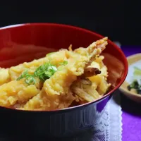 Snapdishの料理写真:天丼  丸亀製麺の天ぷらで