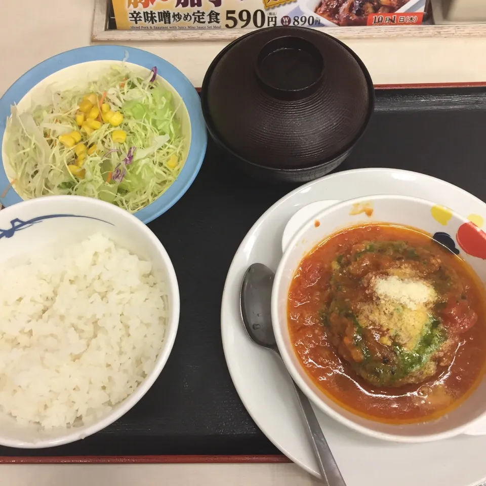 トマトバジルハンバーグ定食|アクちゃんさん