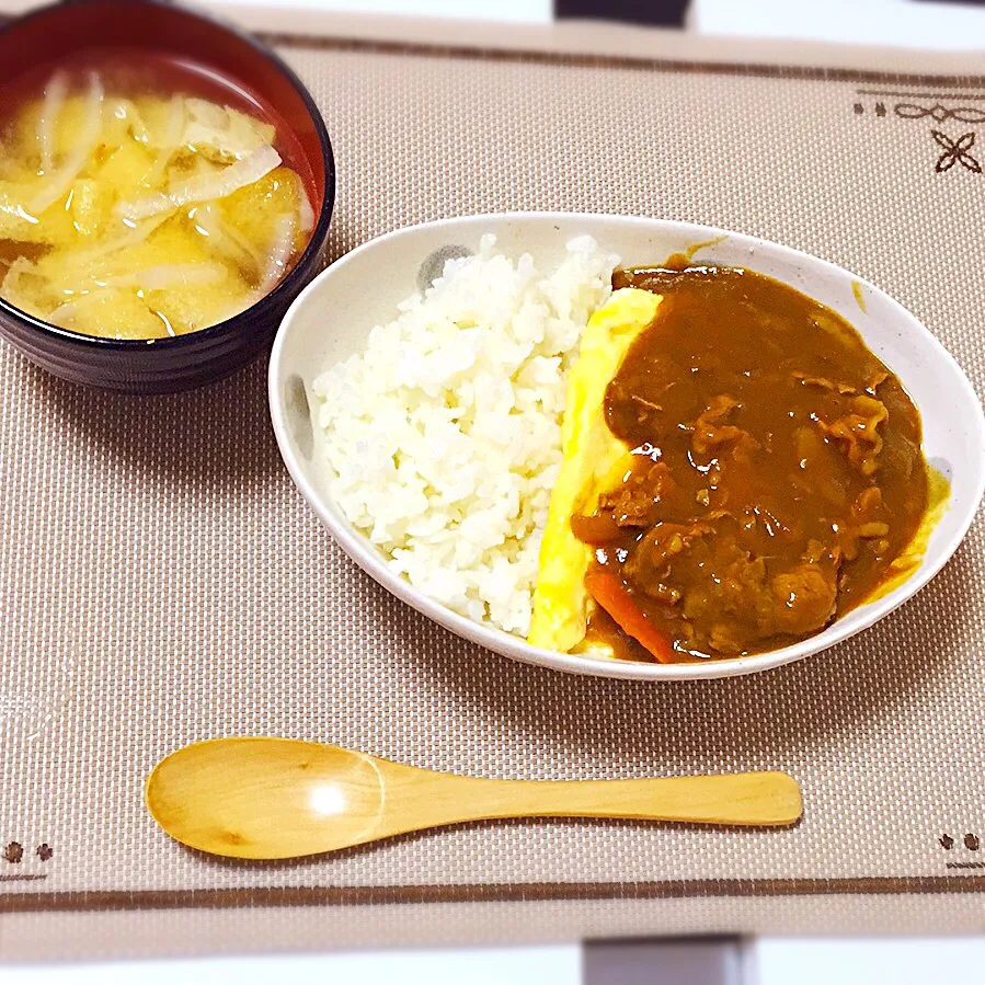 大根とあげの味噌汁。カレー|OGIPAINさん