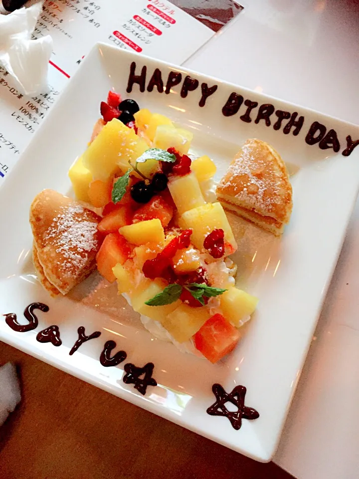 Snapdishの料理写真:誕生日サプライズ♡|さゆさん