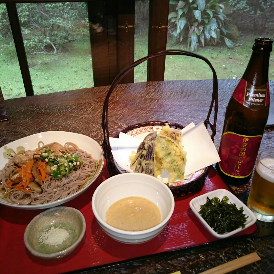 主役は🍺(笑)夏休み最終日のお楽しみ～冷やかけ鶏蕎麦|クッキングおやぢさん